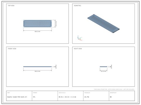 Double Sided PCB 6x28