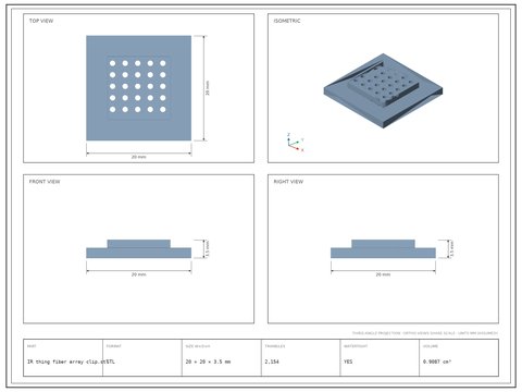 IR thing fiber array clip